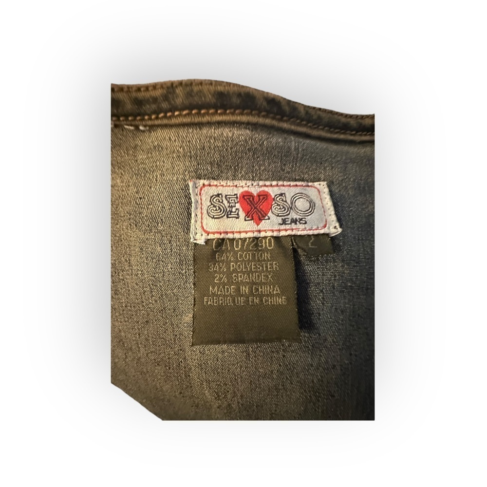 Women’s Sexso Jeans Israeli Brand 0 / Small Vintage Denim Button Up Jean Vest - Picture 7 of 7